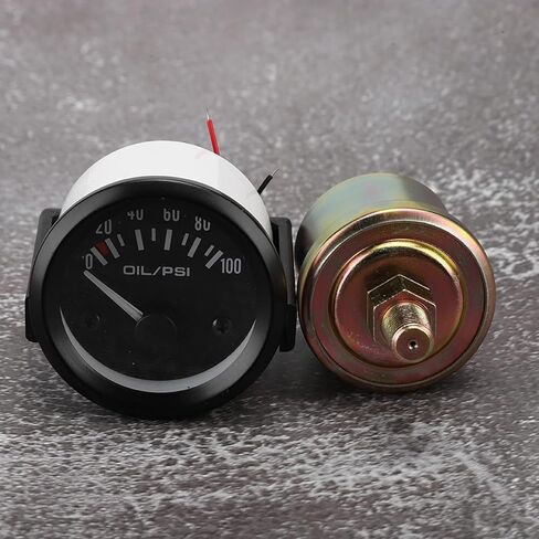 Oil Pressure Gauge Kit,Electronic Oil Pressure Gauge Il Pressure Gauge 12V Universal Car Electromagnetic Indicator Auto Modified Meter ,?Ldruckanzeige Auto ,Electronic Oil Pressure Gauge For Automotiv in Saudi Arabia
