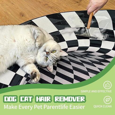 مزيل شعر الحيوانات الأليفة - مزيل شعر الكلاب والقطط ومنظف الوبر للسجاد والأريكة والملابس - أداة إزالة الفراء، مكشطة سجاد محمولة، فرشاة حلاقة كرة شعر الأثاث - أداة مثالية لإزالة شعر الحيوانات الأليفة (الخشب) in Kuwait