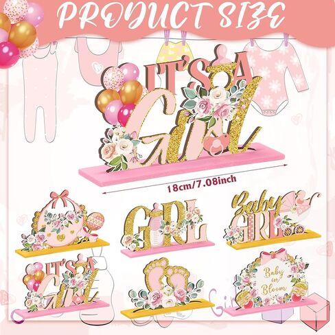 Suzile 6 Pcs Unicorn Birthday Table Wooden Decorations Unicorn Rainbow Birthday Party Table Decor Pink Photo Props Sign for Girls Baby Shower Birthday Party Supplies in Kuwait