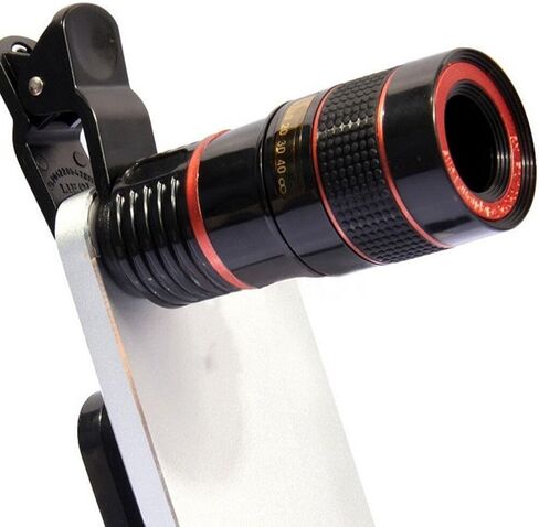 عدسات الكاميرا، عدسة كاميرا الهاتف الخليوي، 2PCS 8X Telephoto Universal Clip On Lens للهواتف الذكية Jitterbug Smart Phone in Kuwait