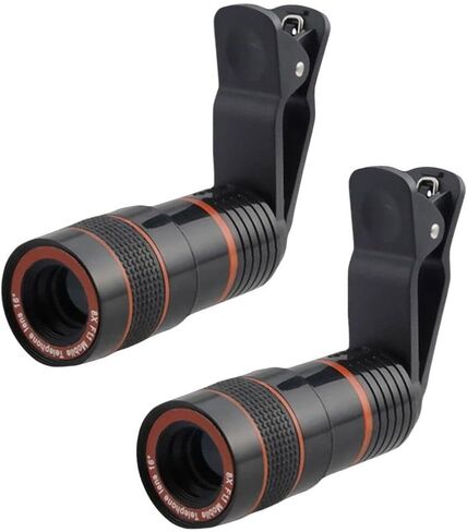 عدسات الكاميرا، عدسة كاميرا الهاتف الخليوي، 2PCS 8X Telephoto Universal Clip On Lens للهواتف الذكية Jitterbug Smart Phone in Kuwait