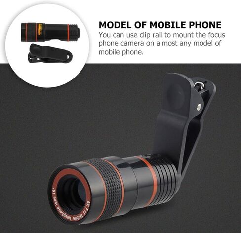 عدسات الكاميرا، عدسة كاميرا الهاتف الخليوي، 2PCS 8X Telephoto Universal Clip On Lens للهواتف الذكية Jitterbug Smart Phone in Kuwait