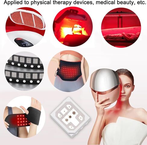 100Pcs 0.5W 3528 Red 660nm IR 850nm SMD LED Diode Lights Chips Kit High Intensity Bright Lighting Emitter Led Chip Replacement(Surface Mount PLCC 3.5mmx2.8mm/20mA/Red 2.0-2.4V/IR 1.3-1.5V) in Kuwait