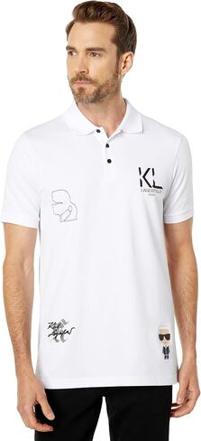 Karl Lagerfeld Paris Pique Polo with Patches in Saudi Arabia