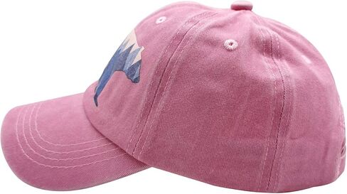 قبعة بيسبول للفتيات من Waldeal قابلة للتعديل على شكل الدب الجبلي للأطفال، قبعة غولف منخفضة المظهر باللون الوردي in Kuwait