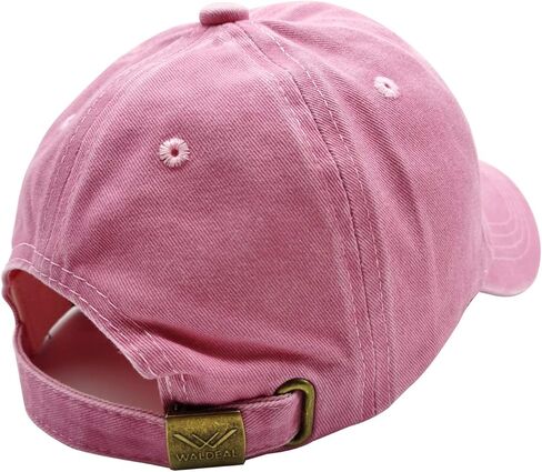 قبعة بيسبول للفتيات من Waldeal قابلة للتعديل على شكل الدب الجبلي للأطفال، قبعة غولف منخفضة المظهر باللون الوردي in Kuwait