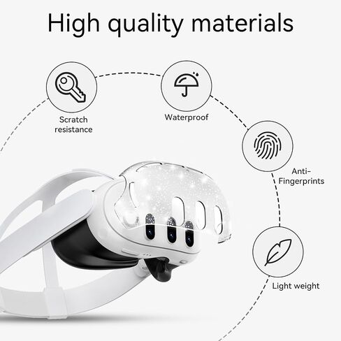 Qoosea for Meta Quest 3 Case VR Shell Cover for Oculus Quest 3 مضاد للخدش ومضاد للغبار ومضاد للصدمات ومضاد للماء لسماعات Quest 3 in Saudi Arabia