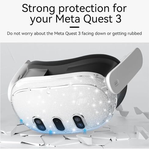 Qoosea for Meta Quest 3 Case VR Shell Cover for Oculus Quest 3 مضاد للخدش ومضاد للغبار ومضاد للصدمات ومضاد للماء لسماعات Quest 3 in Saudi Arabia