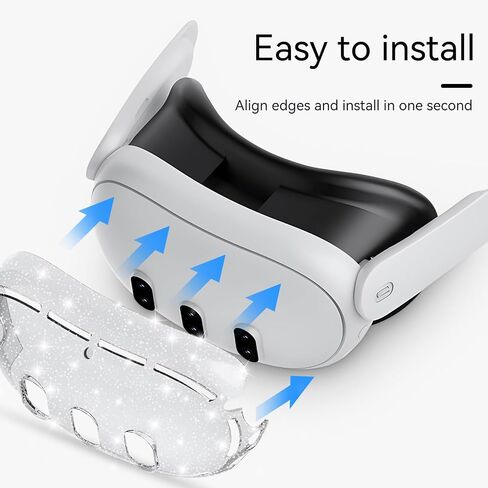 Qoosea for Meta Quest 3 Case VR Shell Cover for Oculus Quest 3 مضاد للخدش ومضاد للغبار ومضاد للصدمات ومضاد للماء لسماعات Quest 3 in Saudi Arabia