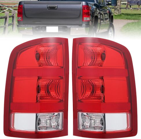 مصباح خلفي للجانب الأيسر من Boine متوافق مع 2007-2013 GMC Sierra 1500 2500HD 3500HD غطاء الضوء الخلفي - لمبة متضمنة (جانب السائق الأيسر) in Kuwait