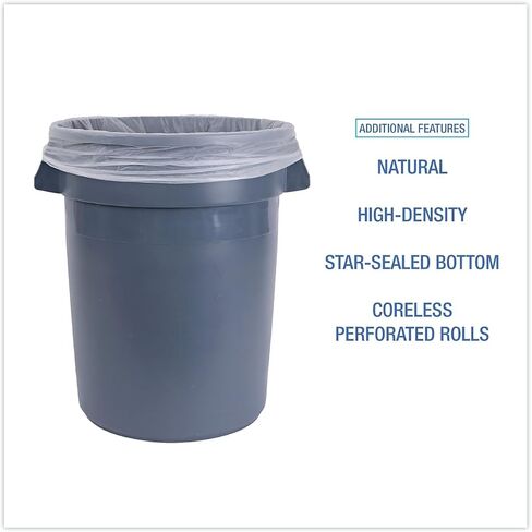 بطانات العلب الصناعية ذات الكثافة الخطية المنخفضة من بوردووك، 30 جالون، 0.65 مل، 30 × 36، أسود، 200/كرتون (L3036H) in Kuwait