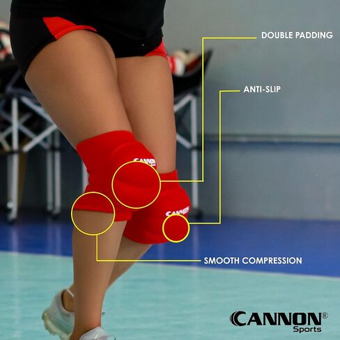 وسادات الركبة للكرة الطائرة من سلسلة Cannon Sports Pro مع دعم إضافي للكرة الطائرة وكرة القدم والعمل in Saudi Arabia