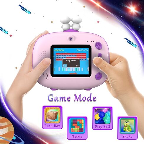 Kids Instant Printing Camera with Print Papers2.4 inch 1080P LCD Screen Dual Camera Toddler Camera - P83 (Blue) in Kuwait