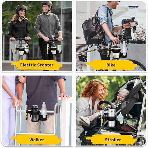 حامل أكواب 3 في 1 وحامل هاتف للسكوتر الكهربائي، حامل هاتف مع حامل زجاجة للمشي، الكرسي المتحرك، عربة الأطفال، ملحقات سكوتر التنقل in Kuwait