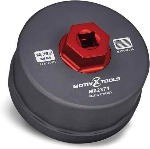 مفتاح فلتر الزيت من موتيفكس تولز متوافق مع فلاتر الزيت Motorcraft FL-400S، FL-500S، FL-910S وMazda YF09-14-302A، LF05-14-302B - حجم مزدوج يناسب تصميم فلتر Motorcraft الأصلي والجديد in Kuwait