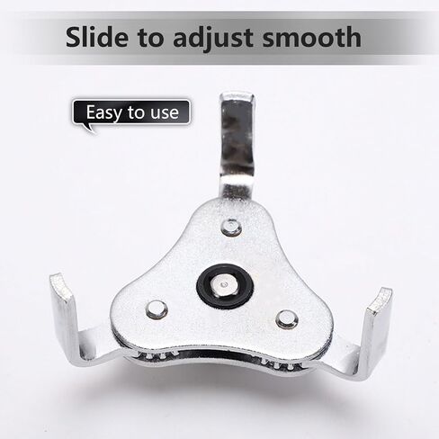UGSHY 1 PC Car Oil Filter Wrench, Flat 3 Jaw Adjustable Flexible Efficient Oil Grid Disassembly Tool, for 1/2" DR drive tools or 13/16" rotating handle, Universal for Car Accessories (Silver) in Saudi Arabia