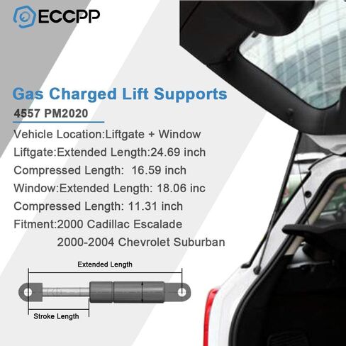 ECCPP Lift Supports Rear Liftgate Struts Gas Springs Shocks for Chevrolet Suburban 2000-04 for Chevrolet Tahoe 1995-04 for GMC Yukon 1999-04 in Saudi Arabia