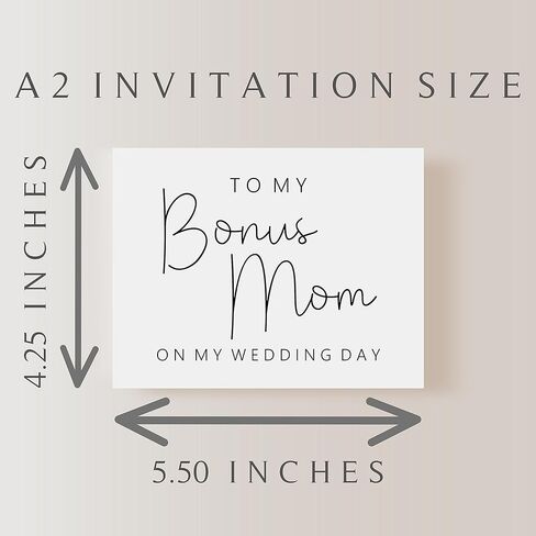 إلى أمي مكافأة في يوم زفافي. بطاقة يوم الزفاف لستيب أمي. in Kuwait