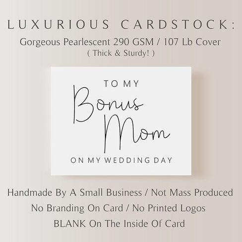 إلى أمي مكافأة في يوم زفافي. بطاقة يوم الزفاف لستيب أمي. in Kuwait