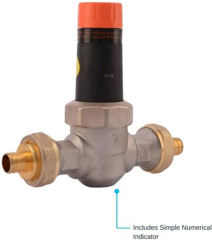 كاش Acme 1 بوصة EB25 صمام تنظيم الضغط المزدوج الاتحاد (PRV)، 45 رطل لكل بوصة مربعة، 23140-0045 in Kuwait