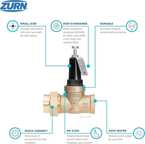 Zurn Wilkins 1-20XL 1 "20XL صمام تخفيض الضغط (اتحاد واحد FNPT x FNPT) in Saudi Arabia
