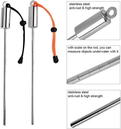 مؤشر غوص GOTOTOP، عصا دغدغة من الفولاذ المقاوم للصدأ مع حبل للغوص، برتقالي in Kuwait