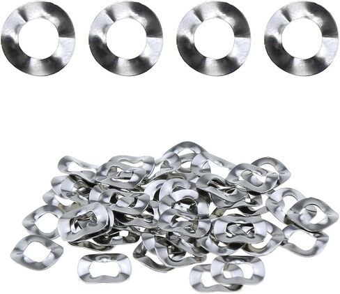 MEETOOT 50PCS Hardware Accessory Wave Spring Washer 304 Stainless Steel Corrugated Washer M5x11x0.5MM for Connecting and Fixing Engineering Item in Saudi Arabia