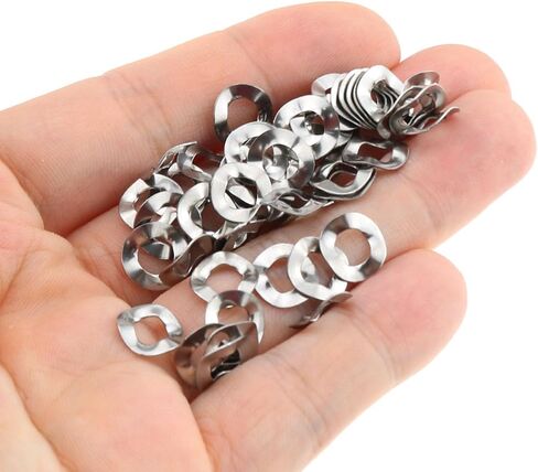 MEETOOT 50PCS Hardware Accessory Wave Spring Washer 304 Stainless Steel Corrugated Washer M5x11x0.5MM for Connecting and Fixing Engineering Item in Saudi Arabia