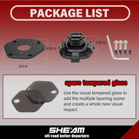 غطاء قاعدة هوائي SHEAM - غطاء سفلي جوي للسيارة راديو متوافق مع Jeep Wrangler 2007-2022 JK JL 4xe Gladiator JT ABS زخرفة بلاستيكية سوداء (ليس هوائي) in Kuwait