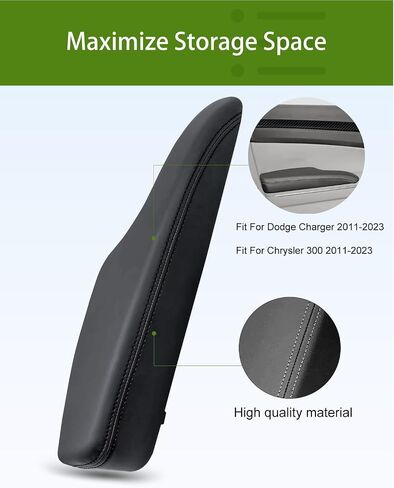 UMISHI Front Left Driver & Right Passenger Side Inner Door Armrest 1WK37DX9AB Compatible with Dodge Charger 2011-2023 & Chrysler 300 2011-2023 (Black) in Saudi Arabia