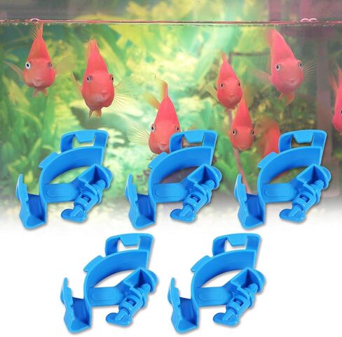 TOPINCN Aquarium Hose Holder 5 Pcs Adjustable Fish Tank Filtration Water Pipe Holder Water Tube Clamp Fixed Clip for 12-16mm Water Pipe in Saudi Arabia