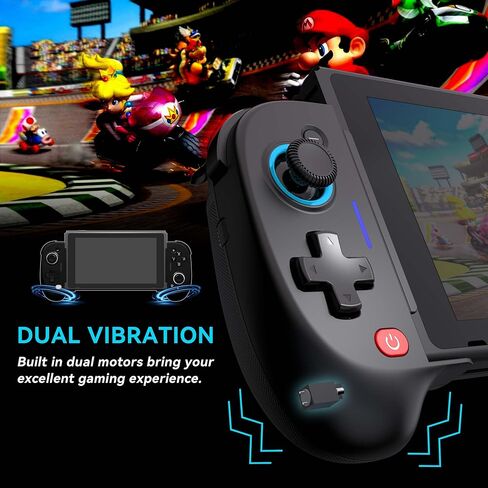 ShanWan Switch Controllers, One-Piece Joypad Replacement Switch/Switch OLED Suitable for Handheld Mode, Adjustable Turbo and Dual Vibration， Ergonomic,6-Axis Gyro,compatible programming Function in Saudi Arabia
