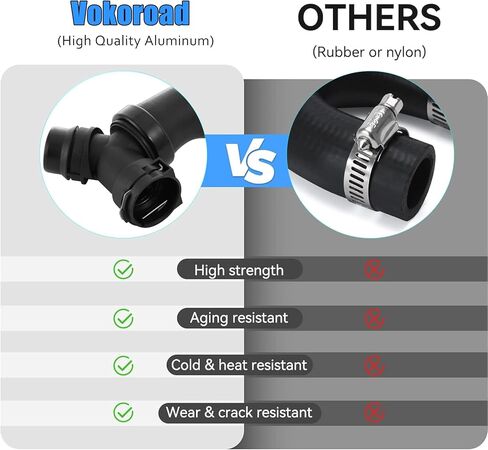 موصل خرطوم تبريد المحرك لـ 2011-2018 Ford F150 | 2011-2018 فورد لوبو | موستانج 2011-2018 | 2011-2014 لينكولن مارك LT، موصل خرطوم سخان المحرك على شكل حرف T مع استبدال المشبك # DR3Z-8566-A 626-541 in Kuwait