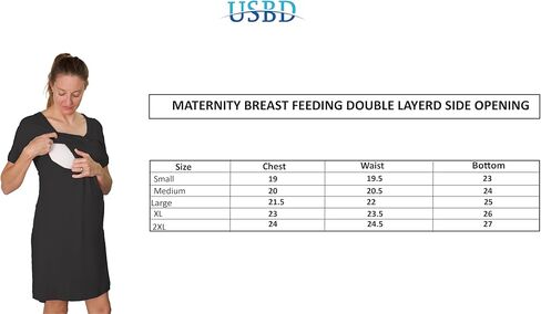 Women's Maternity Nursing Top Double Layered Side Opening Design for Comfortable & Easy Breastfeeding Pregnancy Apparel in Saudi Arabia