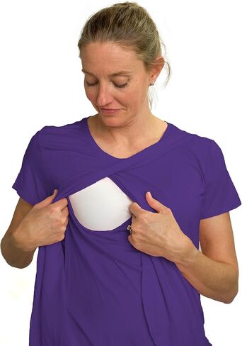 Women's Maternity Nursing Top Double Layered Side Opening Design for Comfortable & Easy Breastfeeding Pregnancy Apparel in Saudi Arabia