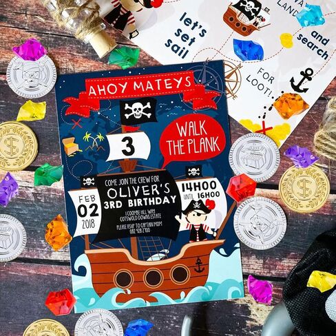 AiFanS Treasure Chest for Kids Prizes,Plastic Treasure Chest with 320 Treasure Gold Coins and Gems/Jewels- Perfect for Pirate Themed Parties and Games in Kuwait