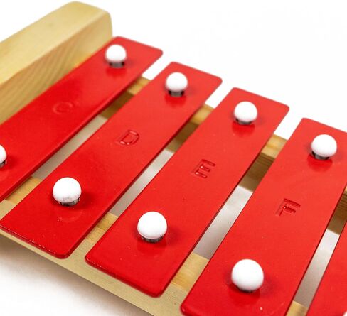 إكسيليفون غلوكينسبيل خشبي كلاسيكي احترافي مع 8 مفاتيح معدنية للبالغين والأطفال - يتضمن 2 مضارب خشبيين in Kuwait