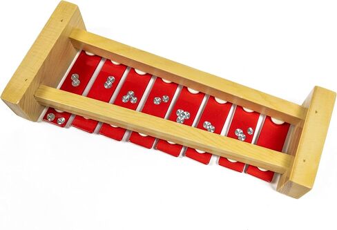 إكسيليفون غلوكينسبيل خشبي كلاسيكي احترافي مع 8 مفاتيح معدنية للبالغين والأطفال - يتضمن 2 مضارب خشبيين in Kuwait