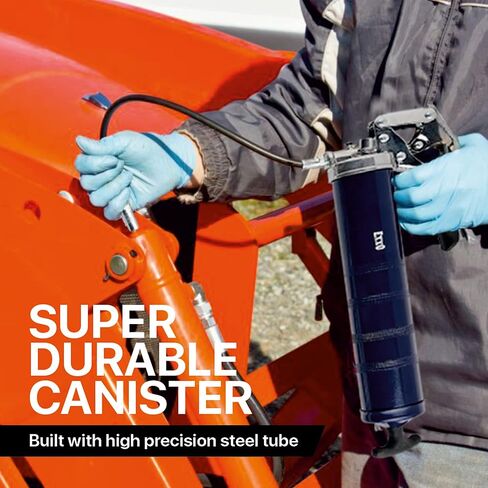 EXXO Pistol Grip Grease Gun - Universal Metal Grease Tube Holder 18 Inch Hose Manual Grease Pump Auto Grease Gun Grease Gun Holder Grease Gun Accessories Trigger Point Injection Gear Lube Hand Pump in Kuwait