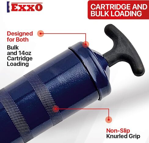 EXXO Pistol Grip Grease Gun - Universal Metal Grease Tube Holder 18 Inch Hose Manual Grease Pump Auto Grease Gun Grease Gun Holder Grease Gun Accessories Trigger Point Injection Gear Lube Hand Pump in Kuwait