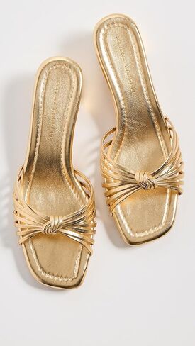 صندل نسائي من Loeffler Randall بعقدة عسلي وكعب متوسط in Kuwait