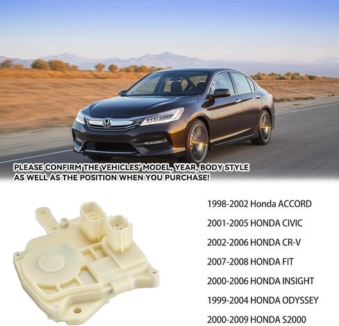 SYERAL Power Door Lock Actuator 72115-S5A-003 72115-S84-A01 Front Right Passenger Side Door Latch Compatible with Honda 1998-2002 Accord, 2001-2005 Civic, 2002-2006 CR-V, 2000-2006 Insight in Saudi Arabia