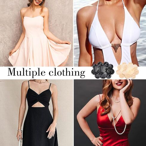 WLLHYF 10 Pairs Nipple Covers, Breast Covers Nipple Cover Pasties Disposable Lace Petals Bra Pad Self-Adhesive No Show Bra in Saudi Arabia
