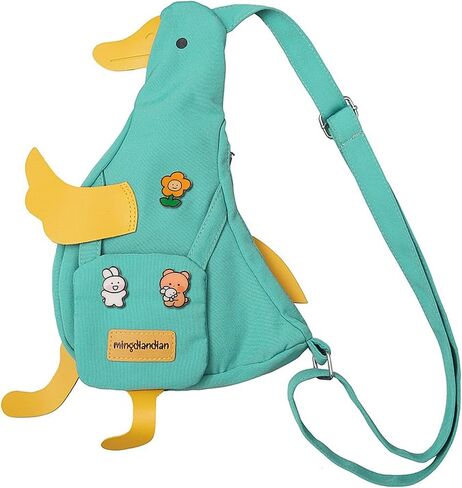 PRLINJSK Kawaii Purse, Cute Duck Crossbody Shoulder Bag, Novelty Messenger Purse for Girls Teens Women with Pins Gifts in Saudi Arabia