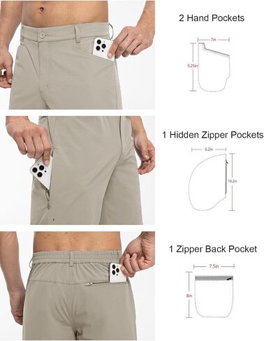 TBMPOY Men's Golf Shorts Stretch 11" Quick Dry Elastic Waist Lightweight Travel Casual Shorts with 5 Pockets Travel Casual in Saudi Arabia