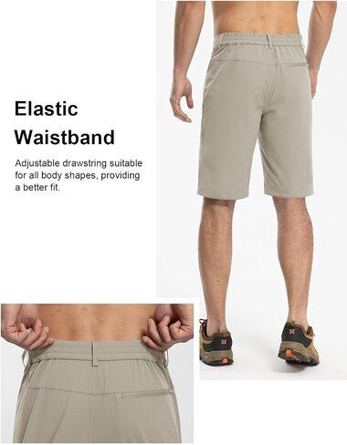 TBMPOY Men's Golf Shorts Stretch 11" Quick Dry Elastic Waist Lightweight Travel Casual Shorts with 5 Pockets Travel Casual in Saudi Arabia