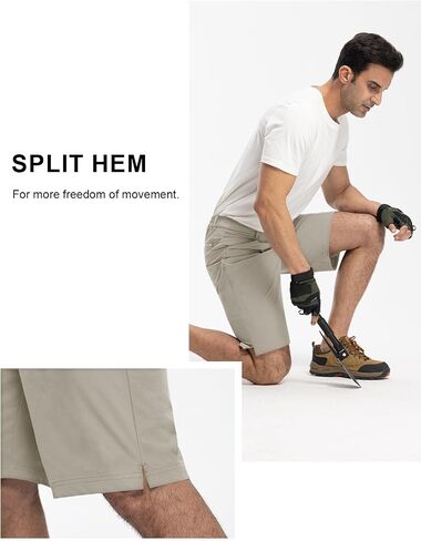 TBMPOY Men's Golf Shorts Stretch 11" Quick Dry Elastic Waist Lightweight Travel Casual Shorts with 5 Pockets Travel Casual in Saudi Arabia