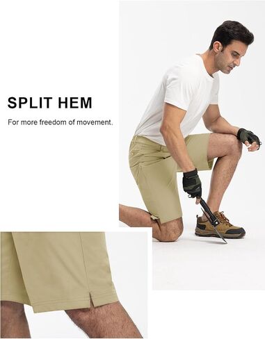 TBMPOY Men's Golf Shorts Stretch 11" Quick Dry Elastic Waist Lightweight Travel Casual Shorts with 5 Pockets Travel Casual in Saudi Arabia