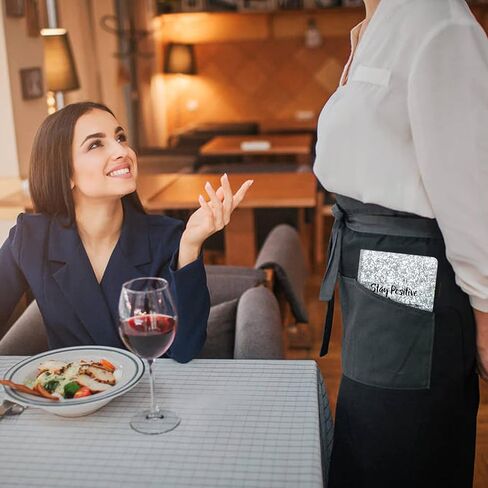 Server Book Organizer, Blue Inspirational Quote Server Books for Waitress, PU Leather Waiter Book Organizer with Zipper Pocket Guest Checks Books Holder for Restaurant Fit Server Apron in Saudi Arabia