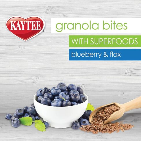 Kaytee Granola Bites with Super Foods Granola Bites and Flax for Pet Birds Conure, Cockatiel, Lovebird, Parakeet, Amazon, African Grey, Ecletus, Pionus, Cockatoos and Macaws, 4.50 Ounce (Pack of 1) in Saudi Arabia